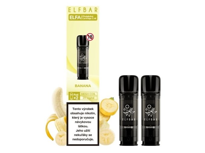 elf bar elfa predplnene cartridge banana 2ks