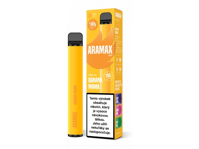 jednorazova e cigareta aramax a700 banana mana 20mg