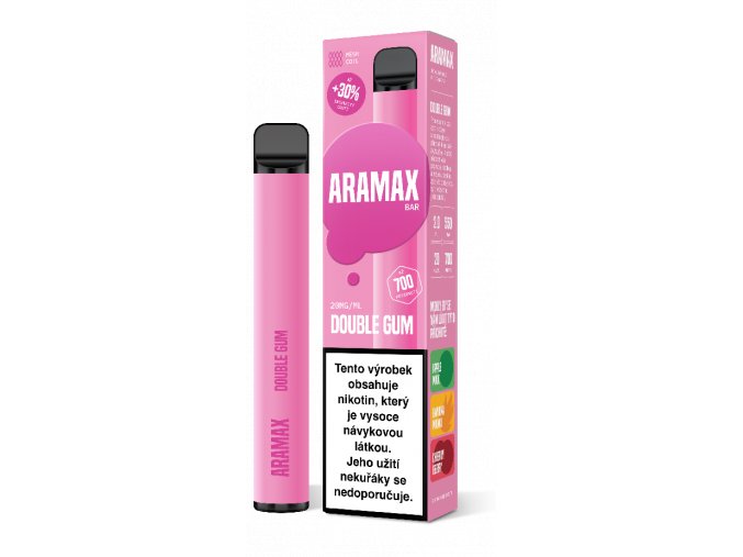 jednorazova e cigareta aramax a700 double gum 20mg