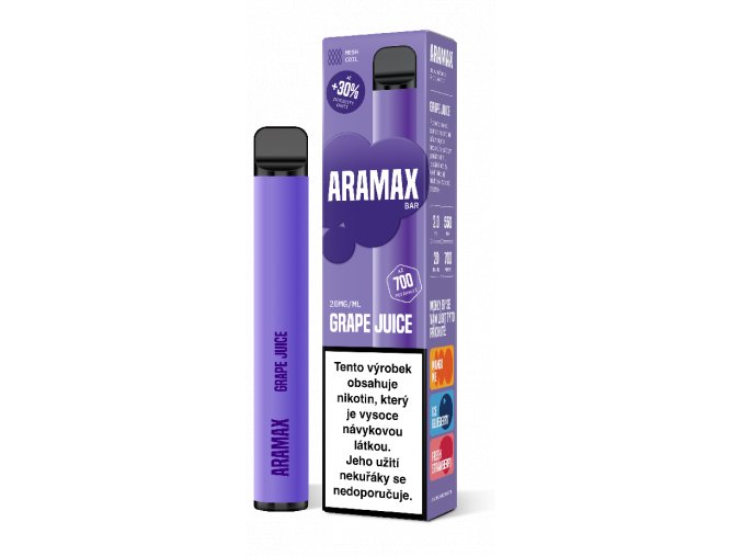 jednorazova e cigareta aramax a700 grape juice 20mg