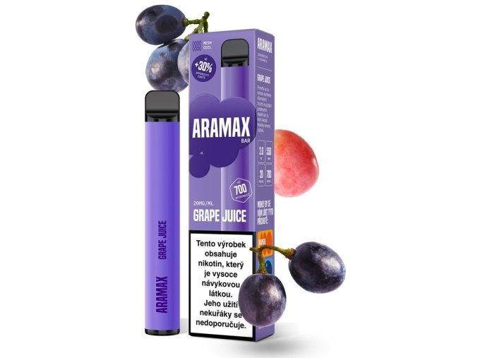 jednorazova elektronicka cigareta aramax grape juice hrozno 20mg
