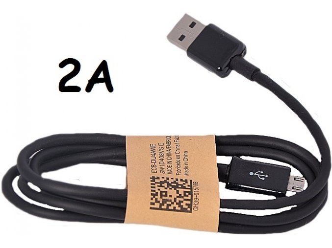 Univerzální USB-MICRO USB kabel 2A černý (2000mA)