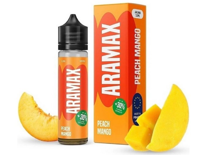 prichut aramax shake and vape peach mango 10ml broskev mango