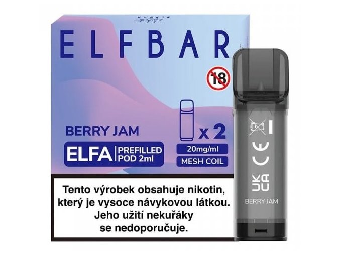 elf bar elfa cartridge 2ks berry jam 20mg