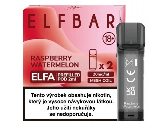 elf bar elfa cartridge 2ks raspberry watermelon 20mg