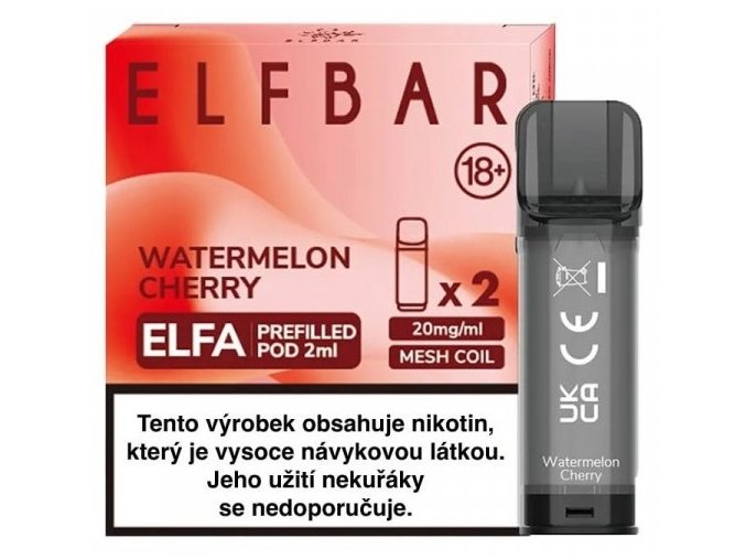 elf bar elfa cartridge 2ks watermelon cherry 20mg