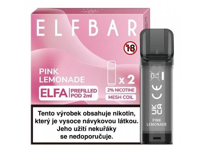 elf bar elfa cartridge 2ks pink lemonade 20mg