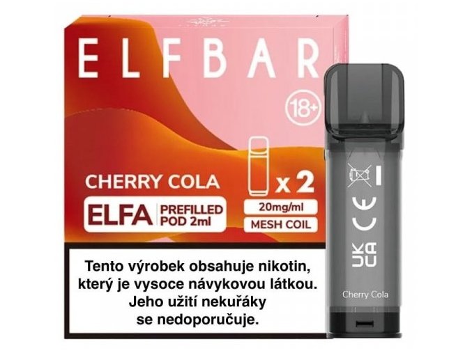 elf bar elfa cartridge 2ks cherry cola 20mg