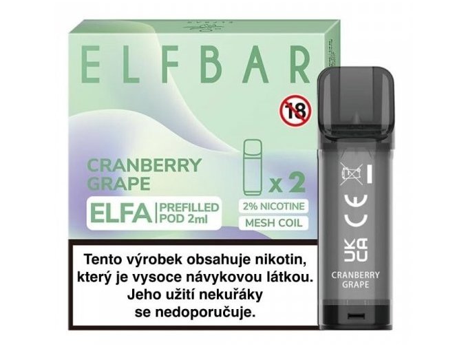 elf bar elfa cartridge 2ks cranberry grape 20mg