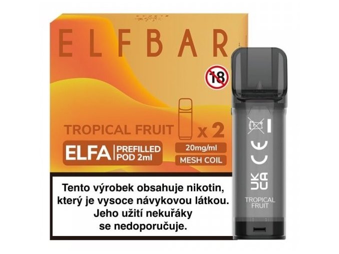 elf bar elfa cartridge 2ks tropical fruit 20mg