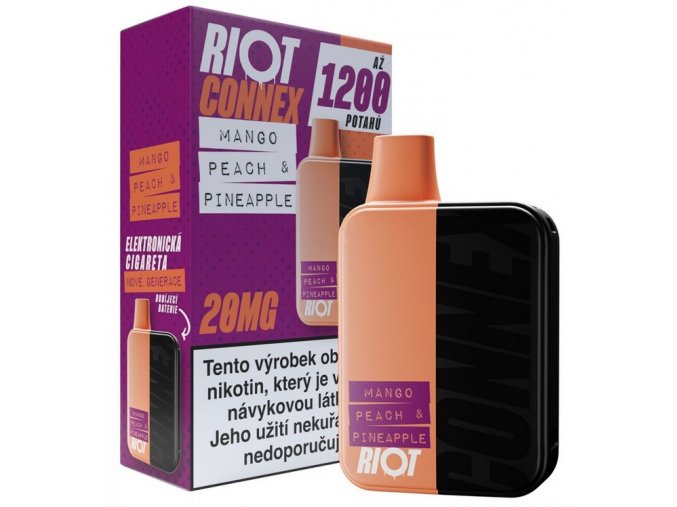 e cigareta riot connex kit mango peach pineapple 20mg