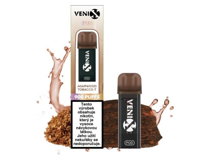 jednorazova e cigareta venix max pod agarwood tobacco t 20mg