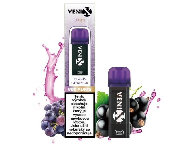 jednorazova e cigareta venix max pod black grape x 20mg