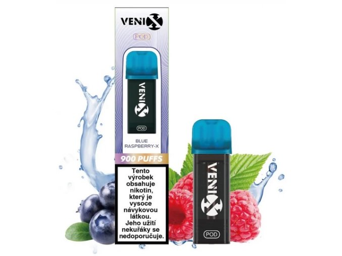 jednorazova e cigareta venix max pod blue raspberry x 20mg