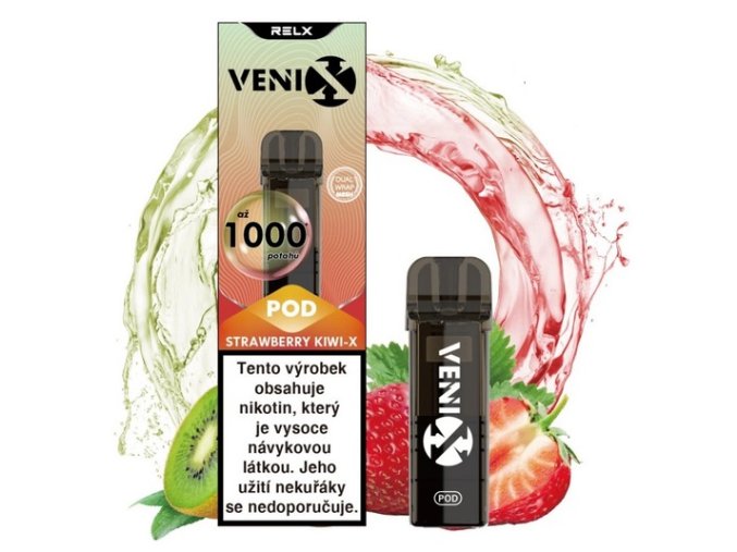 venix max pod strawberry kiwi x 20mg 1000 potahu
