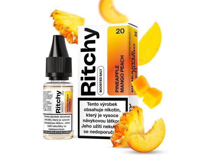 e liquid ritchy salt pineapple mango peach 10ml 10mg 20mg