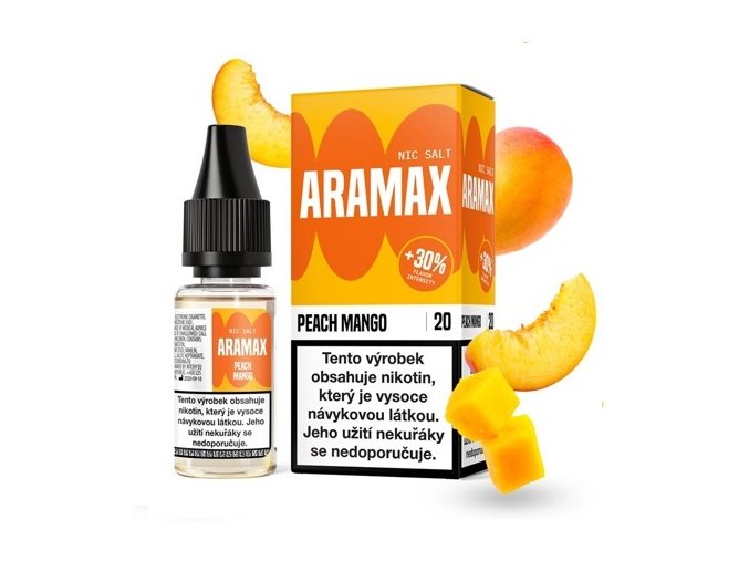 e liquid aramax salt peach mango broskev mango 10ml 10mg 20mg