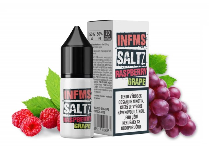 e liquid infamous saltz raspberry grape 20mg 10ml