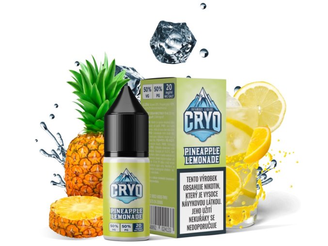 e liquidy infamous cryo salt pineapple lemonade 20mg 10ml