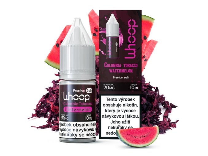e liquid whoop salt colombia tobacco watermelon 10ml 20mg