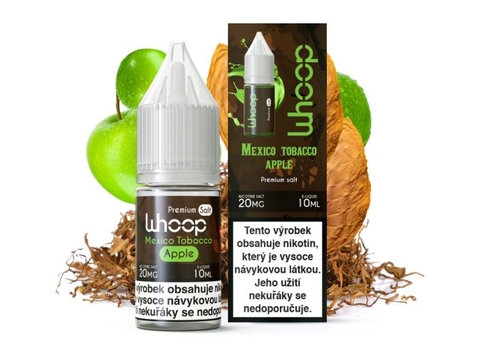 e liquid whoop salt mexico tobacco apple 10ml 20mg
