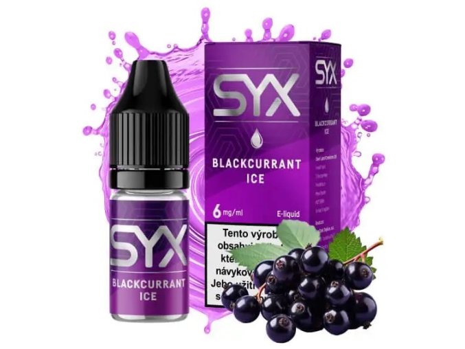 e liquid syx classic blackcurrant ice 10ml 6mg 12mg