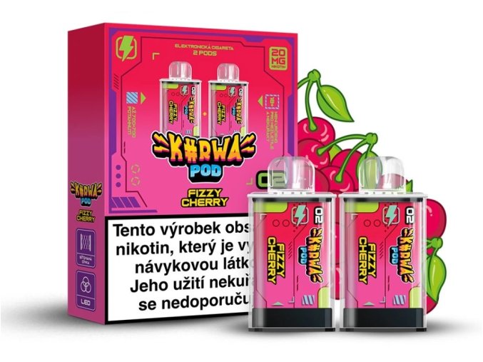 kurwa pod cartridge 2pack fizzy cherry 20mg