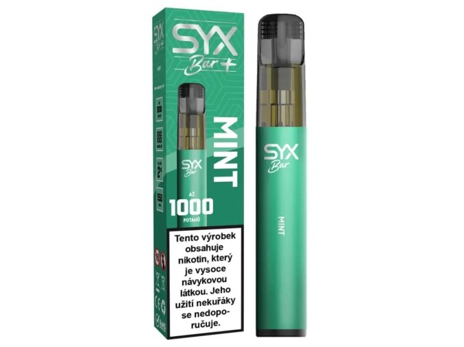 jednorazova e cigareta syx bar 1000 mint mata 16,5mg