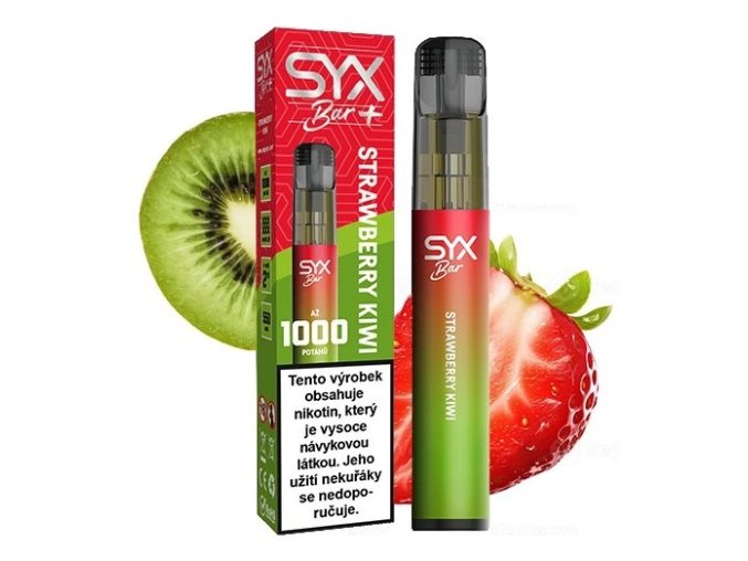 jednorazova e cigareta syx bar 1000 strawberry kiwi 16,5mg