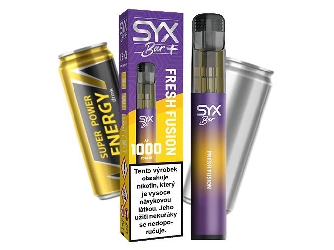 jednorazova elektronicka cigareta syx bar fresh fusion 1000 potahu