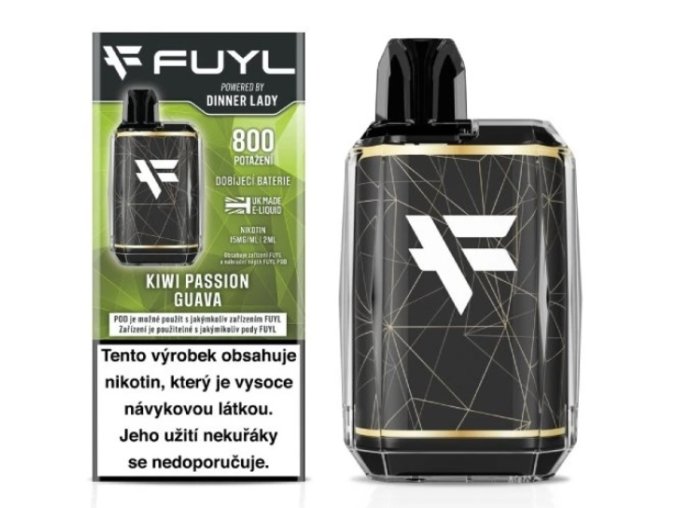 dinner lady fuyl pod starter kit kiwi passion guava 15mg
