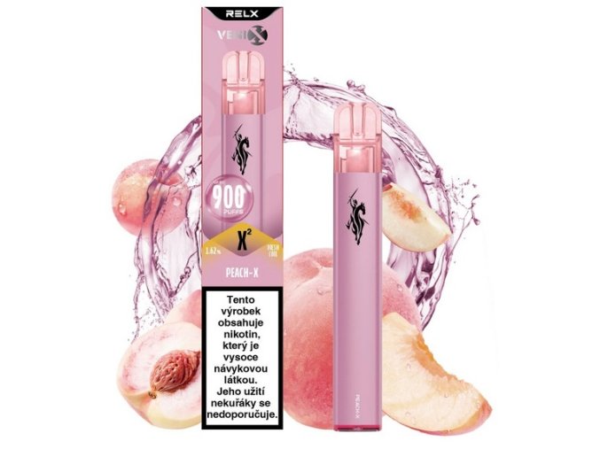 jednorazova e cigareta venix x2 peach x broskev 16mg