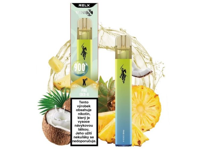 jednorazova e cigareta venix x2 pine coco x ananas kokos 16mg