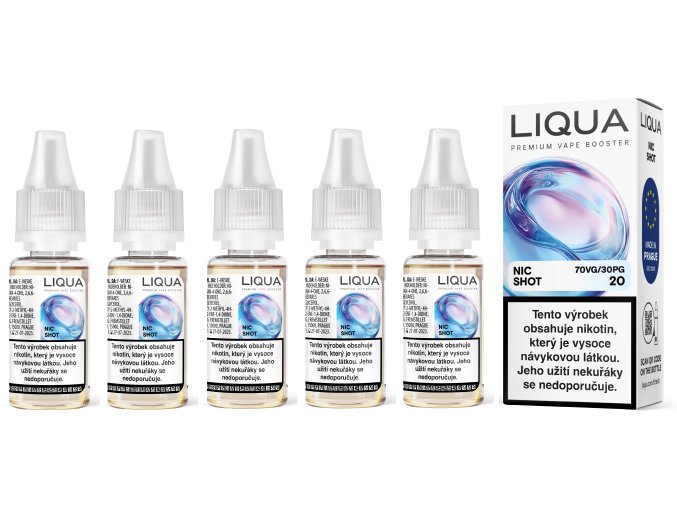 booster liqua nic shot pg30 vg70 5x10ml 20mg
