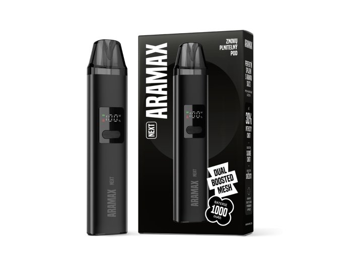 elektronicka cigareta aramax next pod 1000mah dark cerna