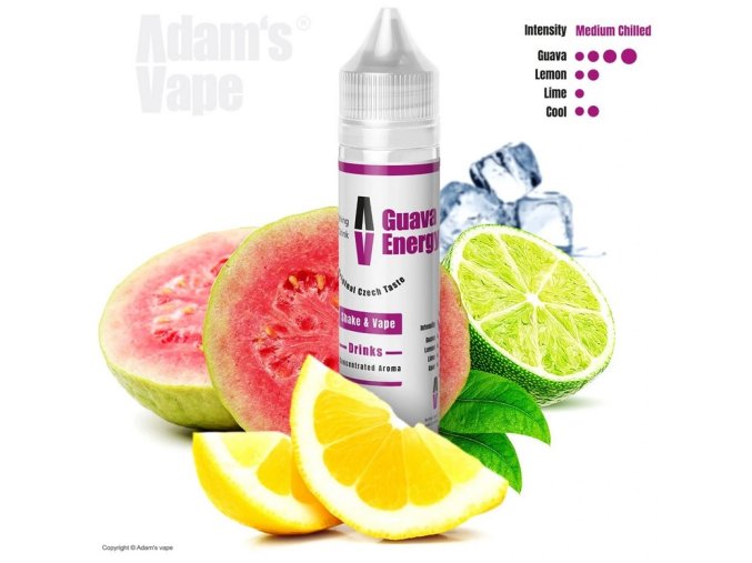 prichut adams vape guava energy 10ml shake and vape