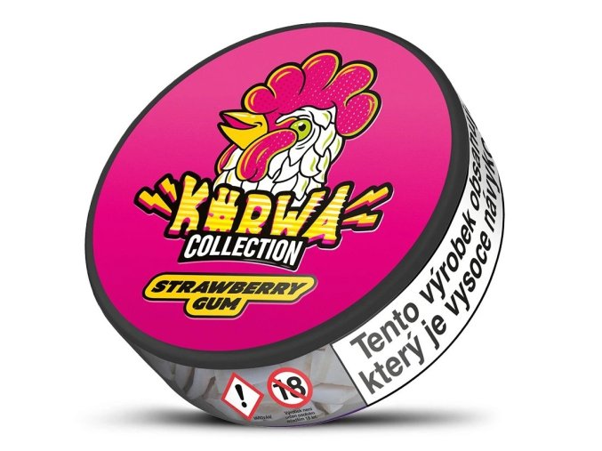nikotinove sacky kurwa collection strawberry gum 12mg