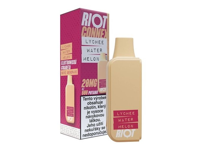 riot connex prednaplnena kapsle lychee watermelon 10mg 20mg