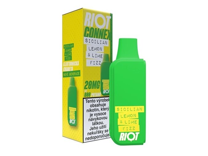 riot connex prednaplnena kapsle sicilian lemon and lime fizz 10mg 20mg