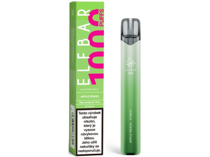 elf bar 1000 elektronicka cigareta 20mg apple peach 1000 potahu