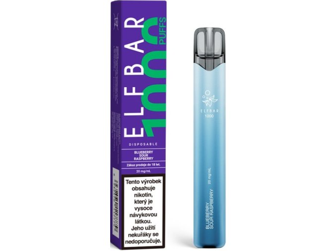 elf bar 1000 jednorazova elektronicka cigareta 20mg blueberry sour raspberry