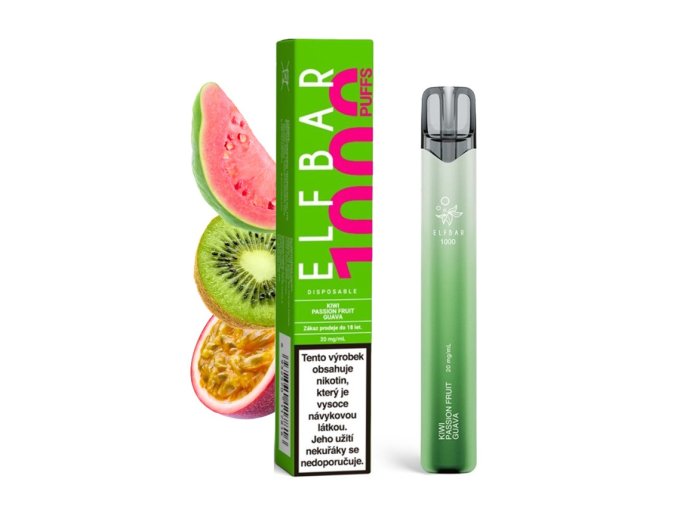 elf bar 1000 jednorazova elektronicka cigareta 20mg kiwi guava marakuja