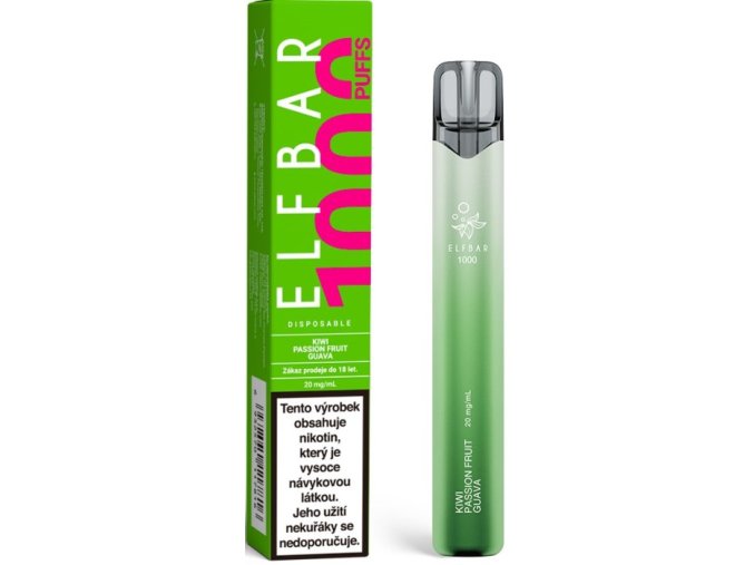 elf bar 1000 jednorazova elektronicka cigareta 20mg kiwi passion fruit guava