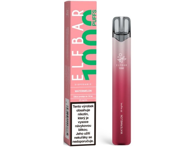elf bar 1000 jednorazova elektronicka cigareta 20mg watermelon