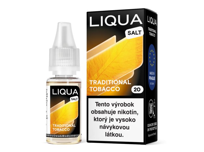 e liquid liqua salt traditional tobacco 10ml 20mg