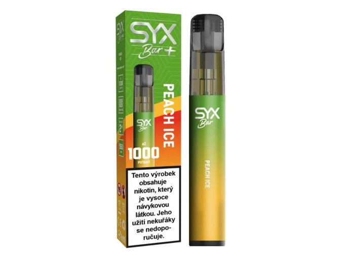 jednorazova e cigareta syx bar 1000 peach ice 16,5mg