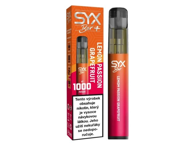 jednorazova e cigareta syx bar 1000 lemon passion grapefruit 16,5mg