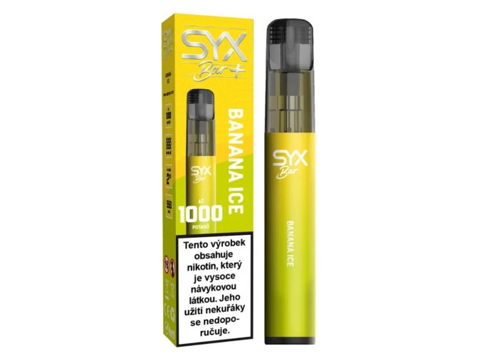 jednorazova e cigareta syx bar 1000 banana ice 16,5mg
