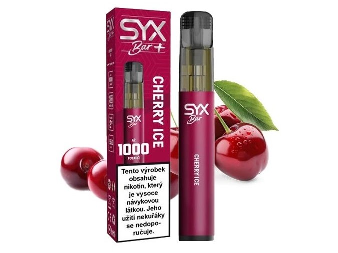 jednorazova elektronicka cigareta syx bar cherry ice 1000 potahu