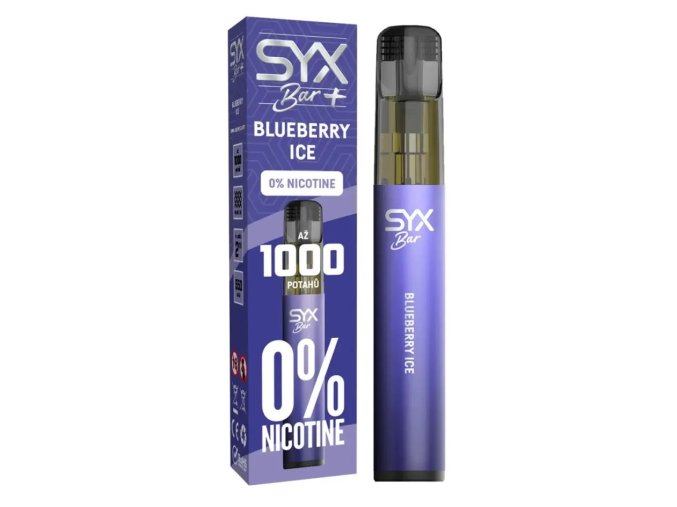 jednorazova e cigareta syx bar 1000 blueberry ice 0mg bez nikotinu